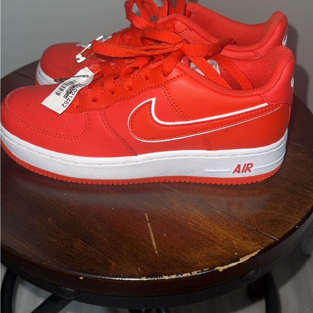 Nike Air Force 1 Red and White Sneakers